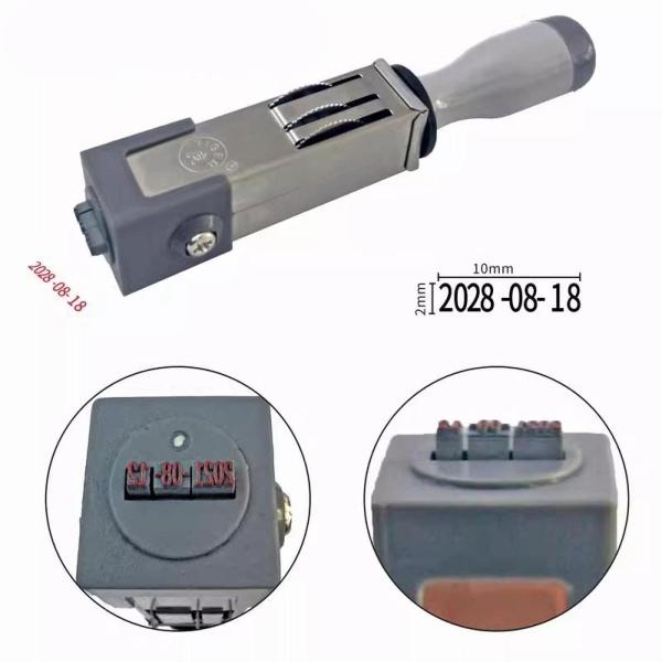 小さな日付スタンプ 調整可能 スクラップブック ドキュメント DIY クラフトに使いやすい 10x2mm