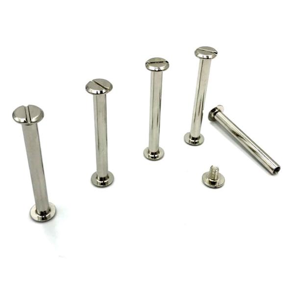 スクラップブックの綴じ用ポストバインディングスクリューバックリベット 10セット 10x55mm
