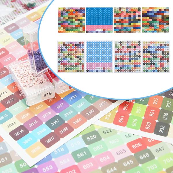 447色数 ステッカー デカール ダイヤモンド ペインティング アクセサリー 収納 容器 アート