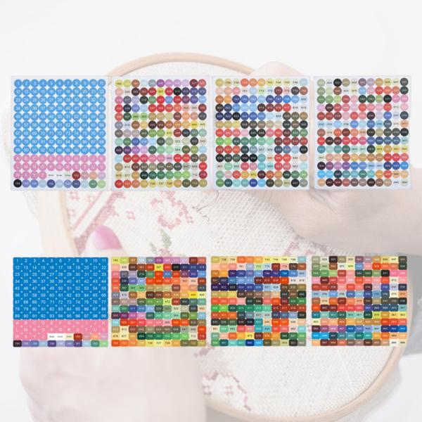 447色数 ステッカー デカール ダイヤモンド ペインティング アクセサリー 収納 容器 アート