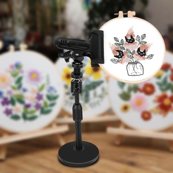 クロスステッチスタンド刺繍フープスタンド回転耐久性のある高さ調節可能な刺繍フレームホルダー縫製工芸品キルティングシルク絵画用