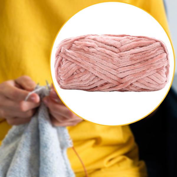 ソフトピンク 分厚いウール糸 分厚いウール糸アームニットかぎ針編みソフトDIY
