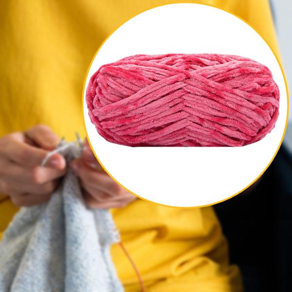 ローズレッド 分厚いウール糸 分厚いウール糸アームニットかぎ針編みソフトDIY