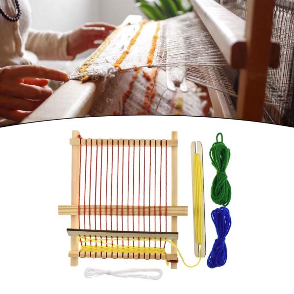 木製織機手織り機 DIY 耐久性のある実用的な子供の知育玩具カーペット専門家のための織りフレーム
