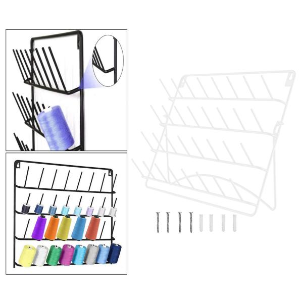 ミシン糸ラックホルダー、折りたたみ金属スプールスタンド、安定した省スペース糸オーガナイザースプールホルダー