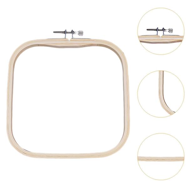 2個 刺繍ストレッチツール フープリング 裁縫ツール 装飾 クロスステッチフープ 16cmx16cm