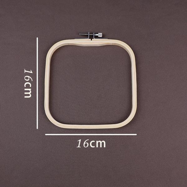 2個 刺繍ストレッチツール フープリング 裁縫ツール 装飾 クロスステッチフープ 16cmx16cm