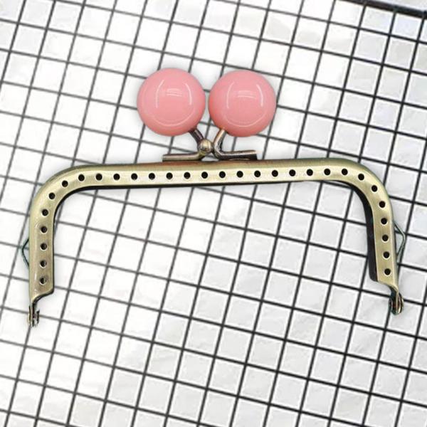 財布フレーム 女性 DIY プロジェクト 装飾 修理 留め金  裁縫財布用 ピンク