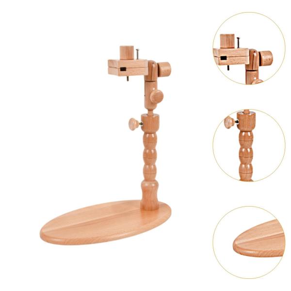 刺繍スタンド クロスステッチスタンド ラック ニードルポイントフレームスタンド 使いやすい刺繍フープホルダー 木製裁縫クラフトプロジェクト