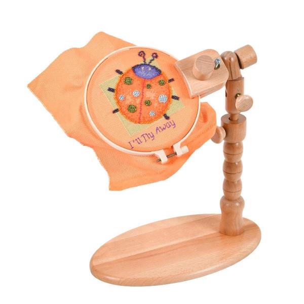 刺繍スタンド クロスステッチスタンド ラック ニードルポイントフレームスタンド 使いやすい刺繍フープホルダー 木製裁縫クラフトプロジェクト