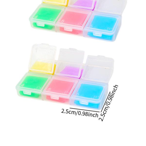 2ピース ペイントグルー 粘土セット ペイントツール 6色 アート ポータブル ペイント 収納ケース付き DIY クラフト 友達 誕生日