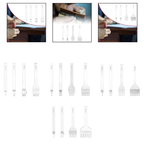 レザークラフトツール 穴あけパンチ ステッチング 時計バンド ストラップ用 3 mm 4個