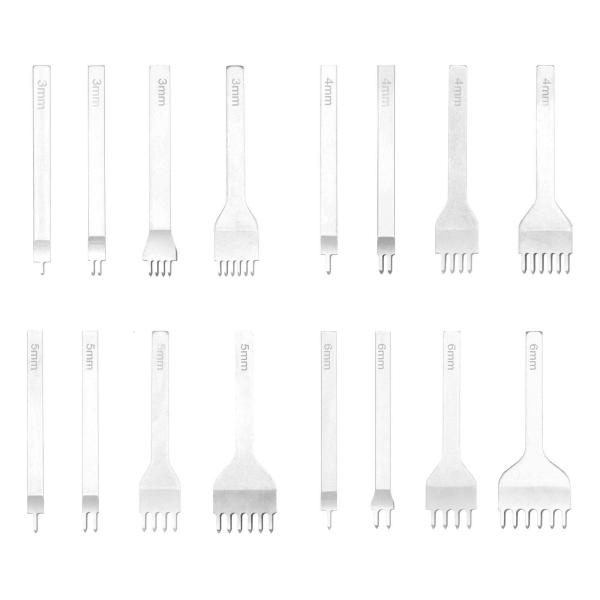 レザークラフトツール 穴あけパンチ ステッチング 時計バンド ストラップ用 3 mm 4個