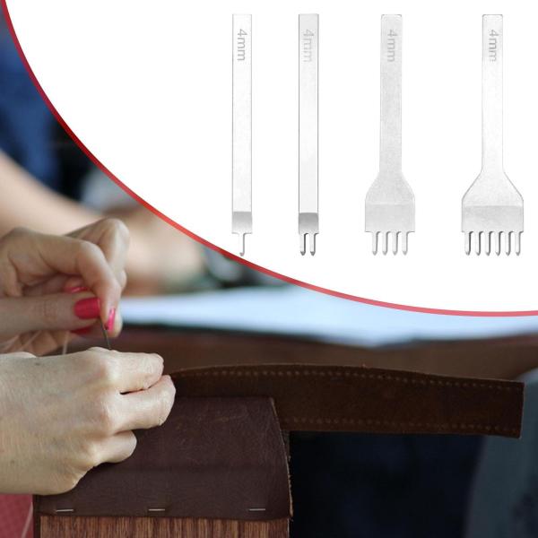 レザークラフトツール 穴あけパンチ ステッチング 時計バンド ストラップ用 4mm