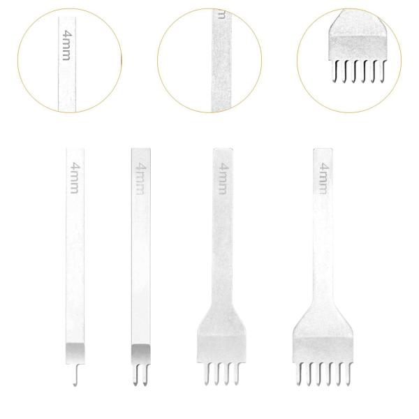 レザークラフトツール 穴あけパンチ ステッチング 時計バンド ストラップ用 4mm