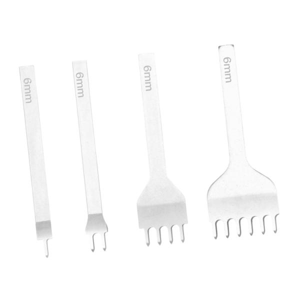レザークラフトツール 穴あけパンチ ステッチング 時計バンド ストラップ用 6 mm 4個
