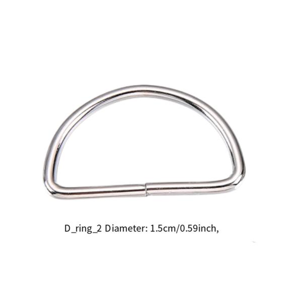 20x Dリングバックル バックパックバッグ財布用多機能ハードウェア 1.5 cm