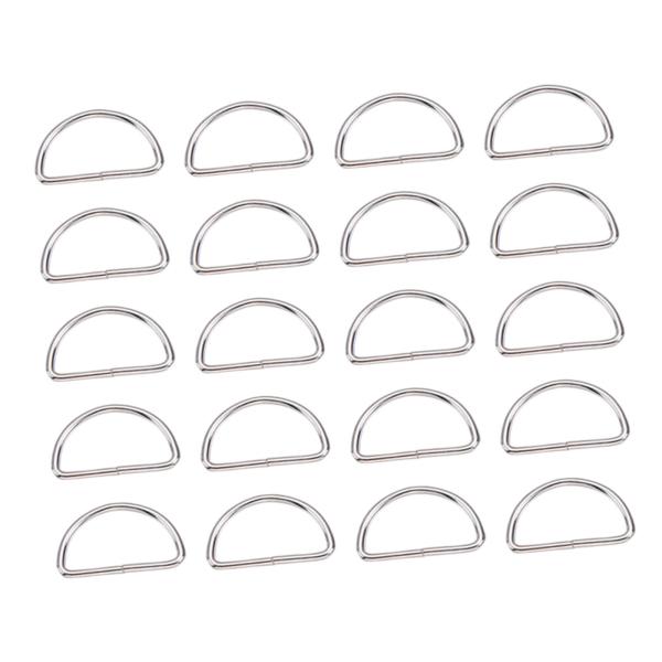 20x Dリングバックル バックパックバッグ財布用多機能ハードウェア 1.5 cm