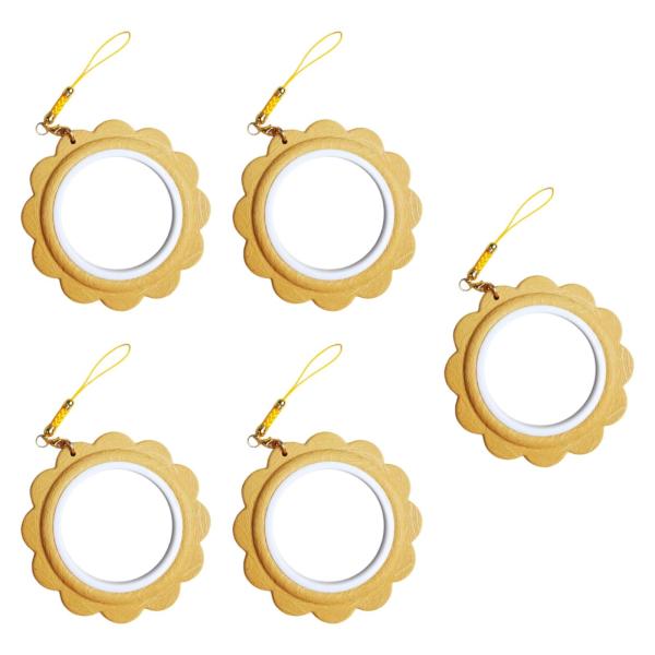 5個入り 小型刺繍枠 丈夫なアートクラフト裁縫用 便利な裁縫キルティング用 イエロー