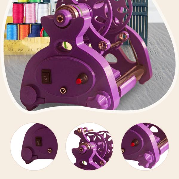 電動糸紡ぎ車編み糸ボールワインダー前進・後進切り替えプレミアムポータブル実用繊維撚糸機