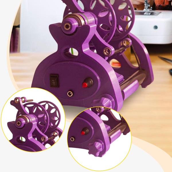 電動糸紡ぎ車編み糸ボールワインダー前進・後進切り替えプレミアムポータブル実用繊維撚糸機