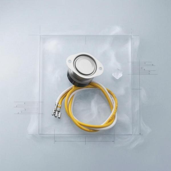 Defrost Thermostat 霜取りサーモスタット 解凍サーモ 冷蔵庫部品 温度スイッチ リミットスイッチ 交換用 金属ハウジング 取付穴付き 絶縁配線 家庭用保守に適用