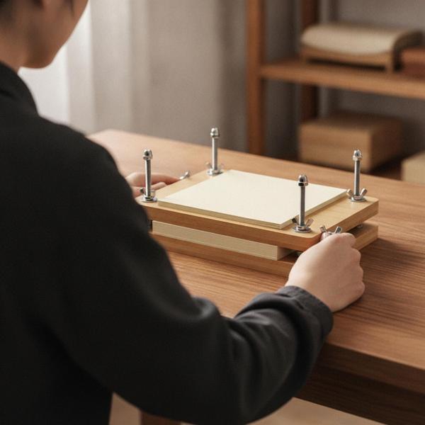 木製製本プレス 頑丈 木製ブッス 丈夫 ネジ締め式デン ルな構造 製本機 作業場 自宅用 愛好家 本の修復家用