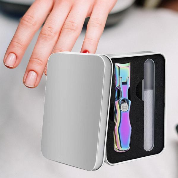 爪切り 爪やすり セット 2 in 1 ポータブル マニキュア ペディキュアセット 家族向け カラフル