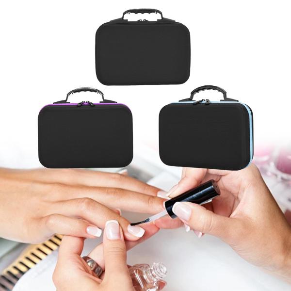 マニキュアオーガナイザーバッグトラベルエッセンシャルオイルマニキュアブラックのキャリングケース