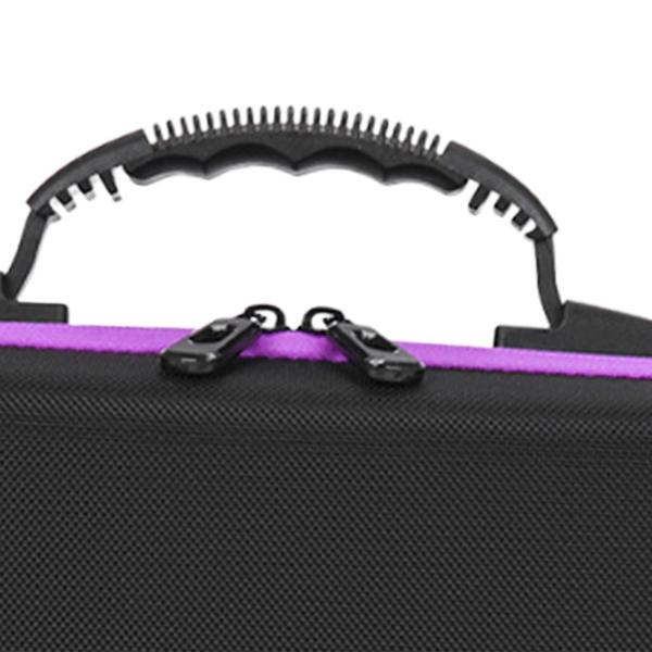 マニキュアオーガナイザーバッグ旅行エッセンシャルオイルのキャリングケースマニキュアパープル