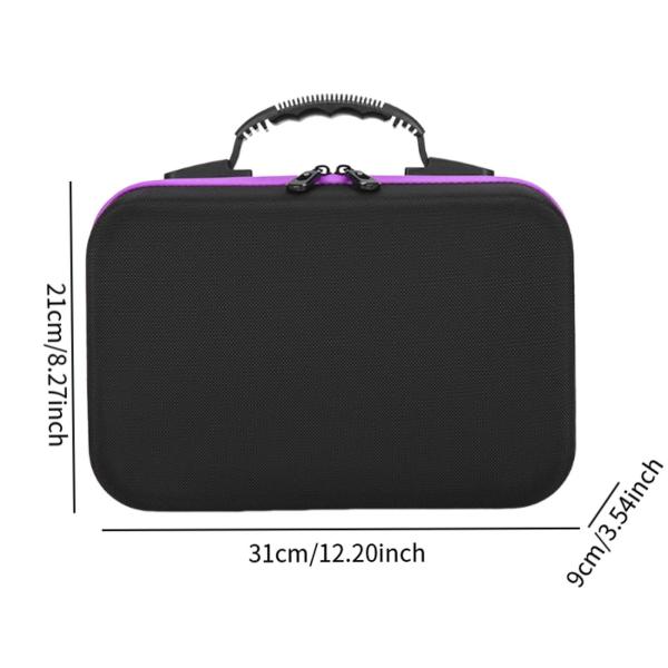 マニキュアオーガナイザーバッグ旅行エッセンシャルオイルのキャリングケースマニキュアパープル
