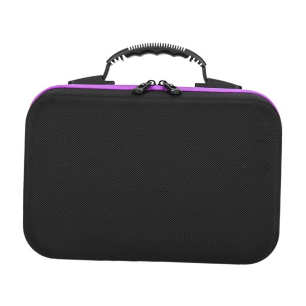 マニキュアオーガナイザーバッグ旅行エッセンシャルオイルのキャリングケースマニキュアパープル