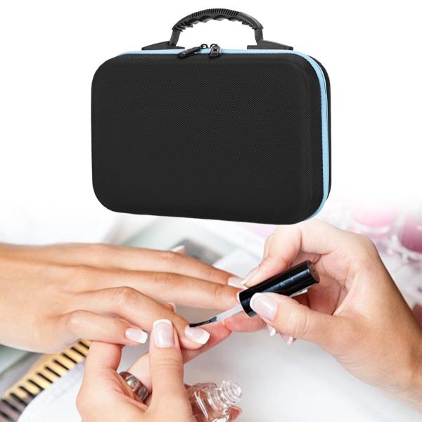 マニキュアオーガナイザーバッグトラベルエッセンシャルオイルマニキュアブルーのキャリングケース