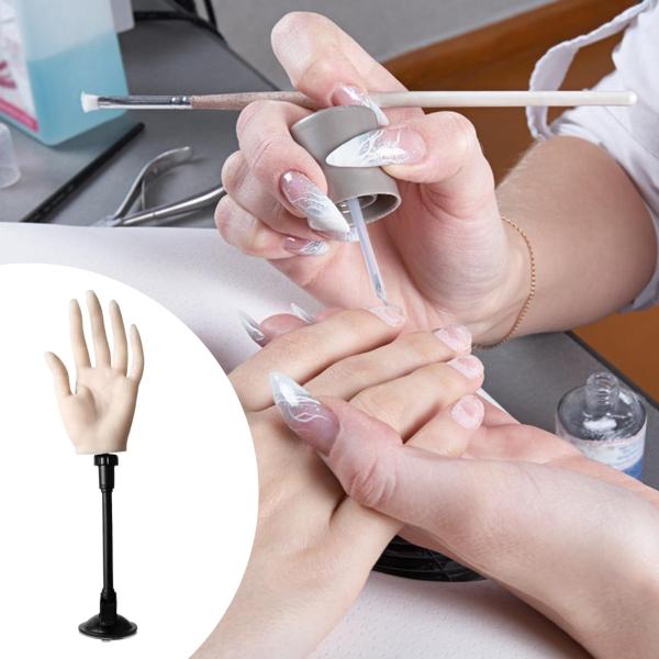 練習用ハンド 可動式 ソフトマネキンハンド 店舗用 ネイル用品ショーケース用 ホワイトスキンカラー