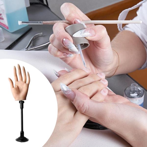 練習用ハンド 可動式 ソフトマネキンハンド 店舗用 ネイル用品 ショーケース 明るい肌色