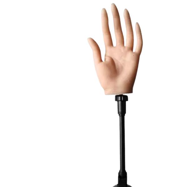 練習用ハンド 可動式 ソフトマネキンハンド 店舗用 ネイル用品 ショーケース 明るい肌色