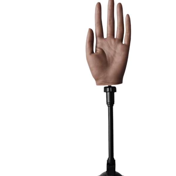 練習用ハンド 可動式 ソフトマネキンハンド 店舗用 ネイル用品 ショーケース ダークスキンカラー