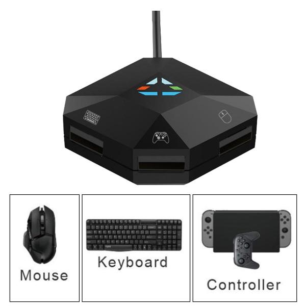 キーマウス変換アダプタは、nスイッチなどゲームコンソール、簡単に使用する、アンドプレイ