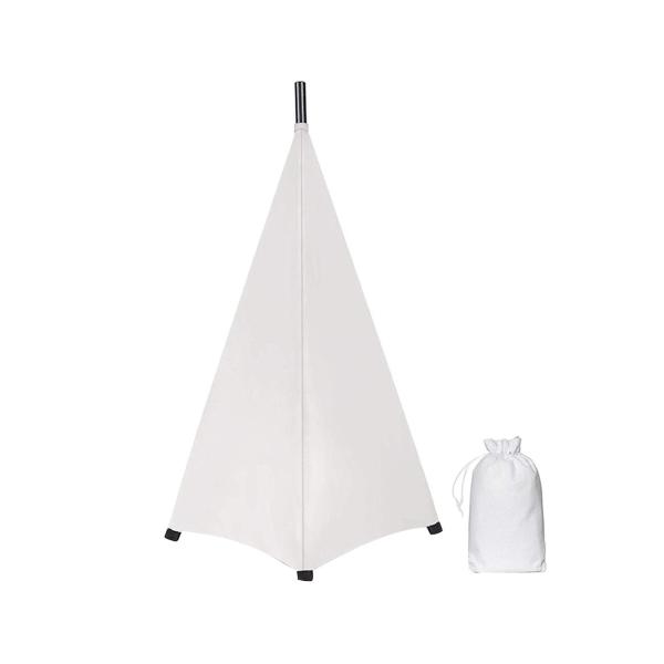 DJ ライト スピーカー スタンド カバー 照明 三脚 スタンド スクリム イベント 結婚式用 ホワイト 3面