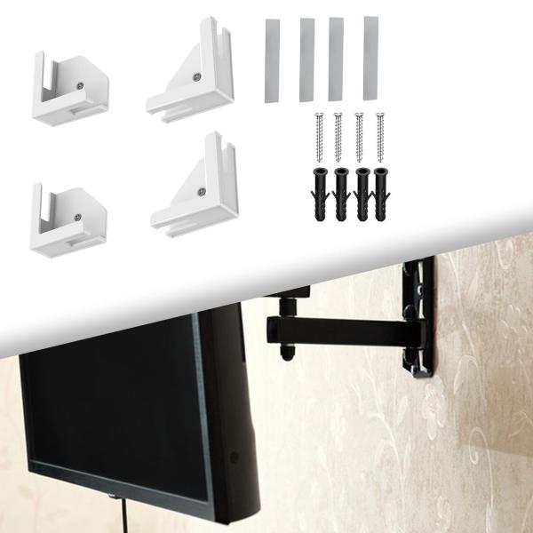 タブレット壁掛けマウント 多目的 頑丈 4倍 リビング キッチン スマートフォン用 ホワイト