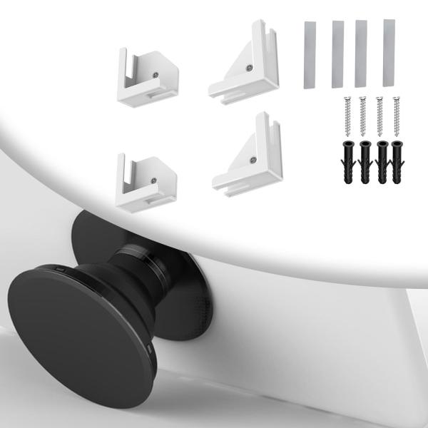 タブレット壁掛けマウント 多目的 頑丈 4倍 リビング キッチン スマートフォン用 ホワイト