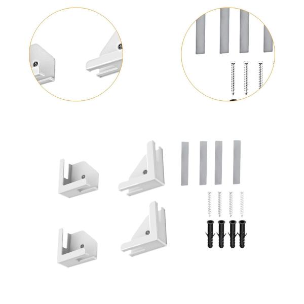 タブレット壁掛けマウント 多目的 頑丈 4倍 リビング キッチン スマートフォン用 ホワイト