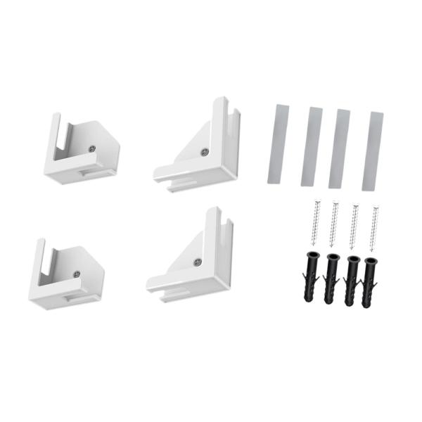 タブレット壁掛けマウント 多目的 頑丈 4倍 リビング キッチン スマートフォン用 ホワイト