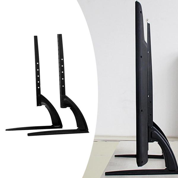 テレビスタンドマウント、テレビ脚ブラケット、黒色耐荷重、ユニバーサルテーブルトップテレビベーステーブルトップテレビスタンド26〜32インチ用