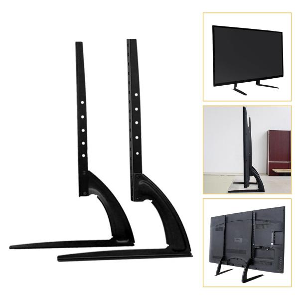 テレビスタンドマウント、テレビ脚ブラケット、黒色耐荷重、ユニバーサルテーブルトップテレビベーステーブルトップテレビスタンド26〜32インチ用