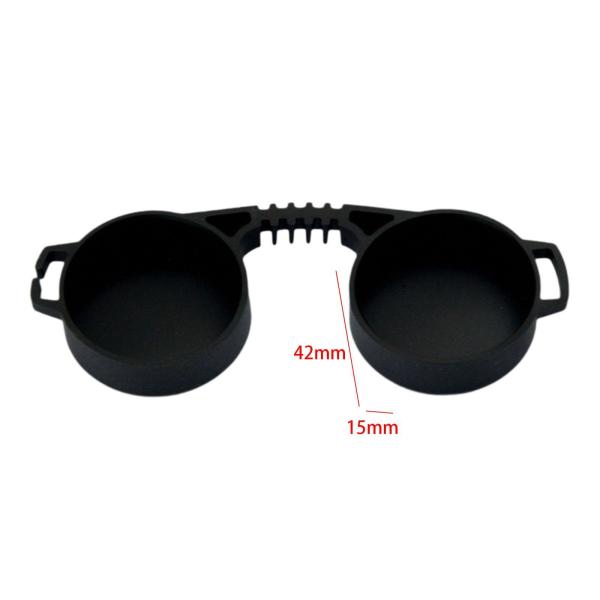 双眼鏡レンズキャップ 交換部品 簡単な取り付け 黒色保護カバー 接眼レンズ
