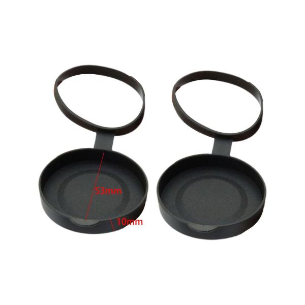 双眼鏡レンズキャップ 交換部品 簡単な取り付け 黒色保護カバー 対物レンズ