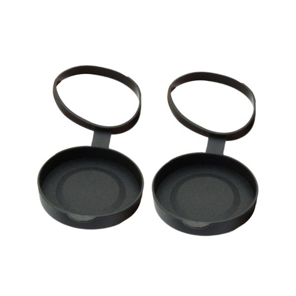 双眼鏡レンズキャップ 交換部品 簡単な取り付け 黒色保護カバー 対物レンズ