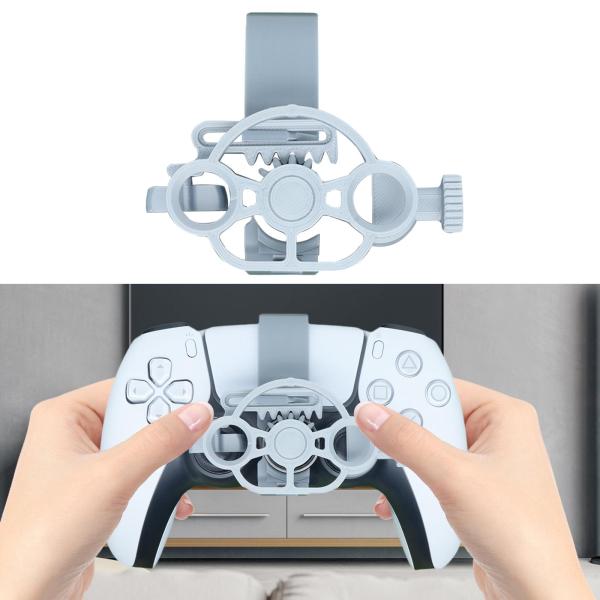 補助ゲームコントローラステアリングホイールアタッチメント 軽量 簡単取り付け カーレースゲームアクセサリー交換用 , シルバーグレー