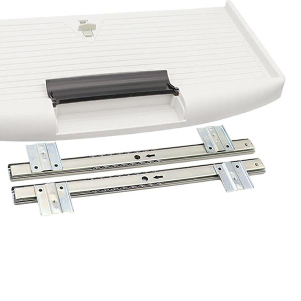 テーブルの下にあるホームオフィス用のコンピューターキーボード引き出し21.5x10.6インチ交換用ホワイト27mm Wレール